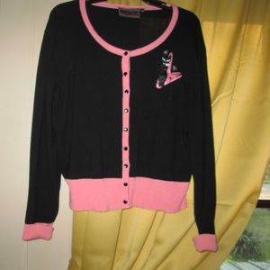 Voodoo Vixen black/pink cardigan
